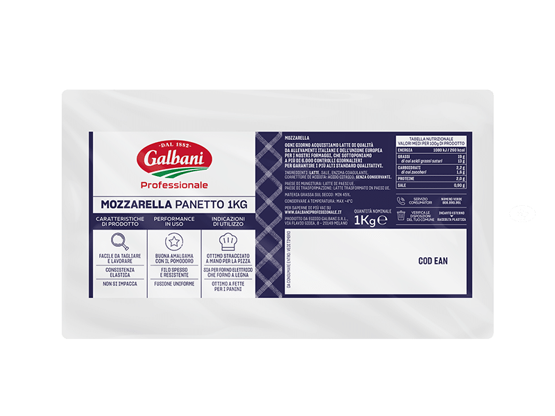 MOZZARELLA KILO 45%